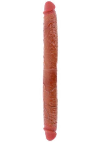 Dildo podwójne cyberskóra karmelowe 46cm Get Real Silicone Foreskin Double Dong TOYJOY