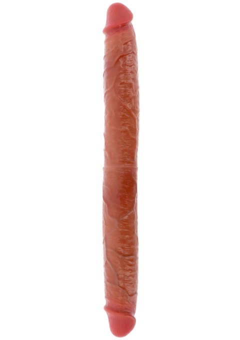 Dildo podwójne cyberskóra karmelowe 46cm Get Real Silicone Foreskin Double Dong TOYJOY