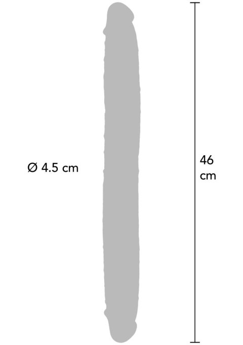 Dildo podwójne cyberskóra karmelowe 46cm Get Real Silicone Foreskin Double Dong TOYJOY