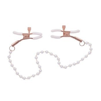 S&M Peaches 'N Creame Pearl Nipple Clamps Cream Sportsheets