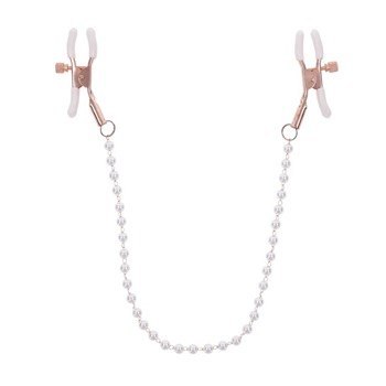 S&M Peaches 'N Creame Pearl Nipple Clamps Cream Sportsheets