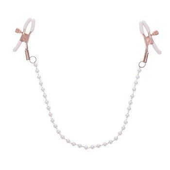 S&M Peaches 'N Creame Pearl Nipple Clamps Cream Sportsheets