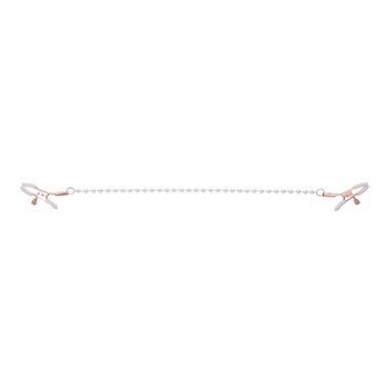 S&M Peaches 'N Creame Pearl Nipple Clamps Cream Sportsheets
