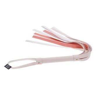 S&M Peaches 'N Creame Stripe Flogger Cream & Orange Sportsheets