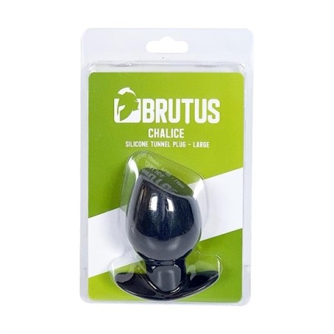 Tunel analny czarny rozmiar L Chalice Silicone Tunnel Plug Black Brutus