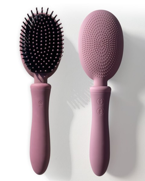 Wibrująca Szczotka Do Włosów I Wibrator 2w1 Pudrowy Róż – Vibraliss Vibrating Brush Rose Pudre