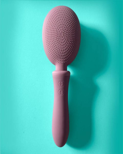 Wibrująca Szczotka Do Włosów I Wibrator 2w1 Pudrowy Róż – Vibraliss Vibrating Brush Rose Pudre