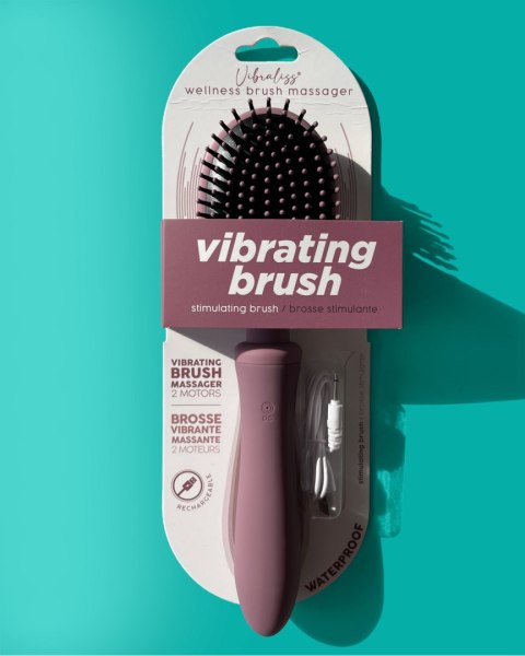 Wibrująca Szczotka Do Włosów I Wibrator 2w1 Pudrowy Róż – Vibraliss Vibrating Brush Rose Pudre