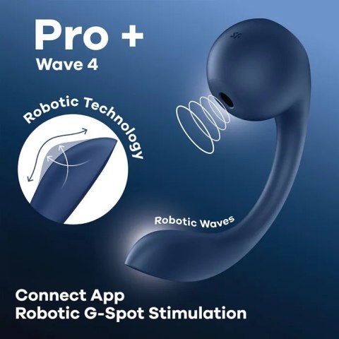 Wibrator Do Punktu G-Pro+ Wave 4 Connect App Dark Blue-Satisfyer