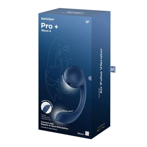 Wibrator Do Punktu G-Pro+ Wave 4 Connect App Dark Blue-Satisfyer