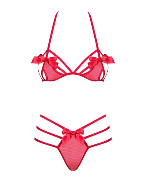 Czerwony Komplet Bielizny Giftella S/M Obsessive