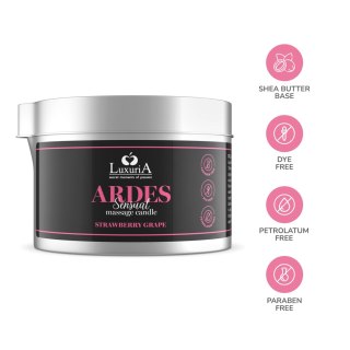 Luxuria Ardes Massage Candle Strawberry Grapes 80Ml IntimateLine