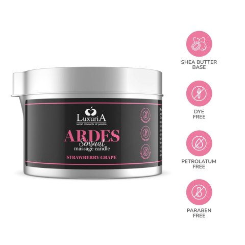 Luxuria Ardes Massage Candle Strawberry Grapes 80Ml IntimateLine