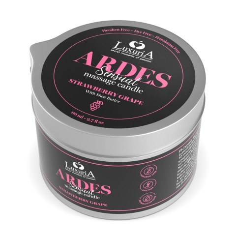 Luxuria Ardes Massage Candle Strawberry Grapes 80Ml IntimateLine