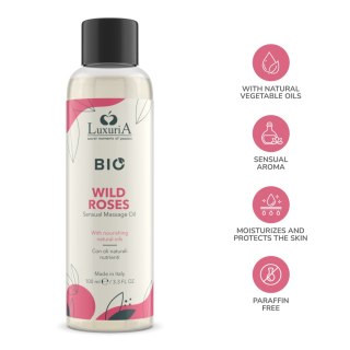 Olejek Do Masażu Luxuria Bio Oil Wild Roses 100 Ml IntimateLine