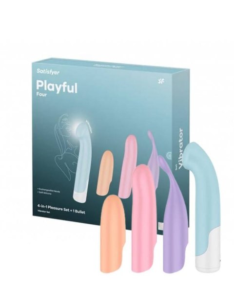 Wibrator Z Wymiennymi Nakładkami-Playful Four-Satisfyer