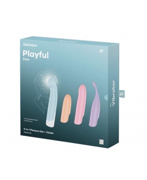 Wibrator Z Wymiennymi Nakładkami-Playful Four-Satisfyer