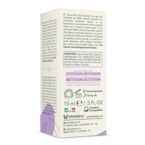 Żel Stymulujący Luxuria Bio Liquid Vibrator 15 Ml IntimateLine