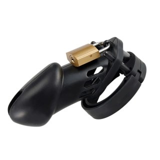 Zestaw Pasów Cnoty Czarnych Denial Silicone Chastity Cage Set Black Brutus