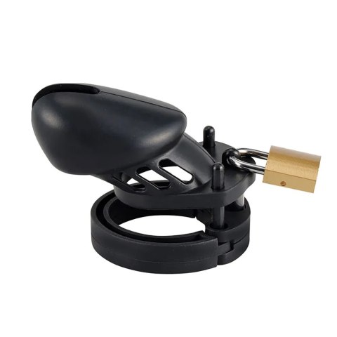 Zestaw Pasów Cnoty Czarnych Denial Silicone Chastity Cage Set Black Brutus