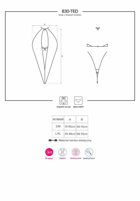 Obssesive 830-Ted-1 Body Czarne S/M Obsessive