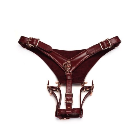 Wine Red Delux Strap On Forced Orgasm Harness Belt Liebe Seele