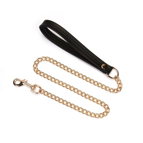 Obróżka Black Organosilicon Collar With Leash Liebe Seele