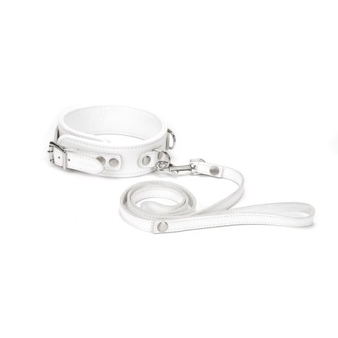 Obróżka Ze Smyczą Fuji White Collar With Leash Liebe Seele