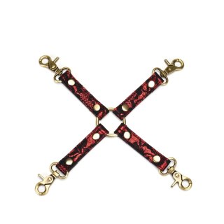 Uprząż Bondage Victorian Garden Lace And Pu Hogtie Liebe Seele
