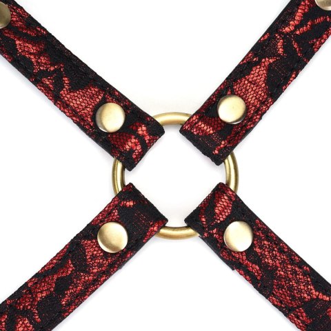 Uprząż Bondage Victorian Garden Lace And Pu Hogtie Liebe Seele