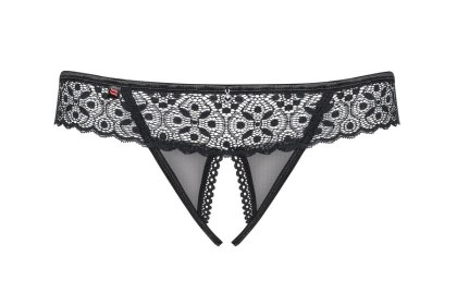 Shibu stringi otwarte czarne L/XL Obsessive