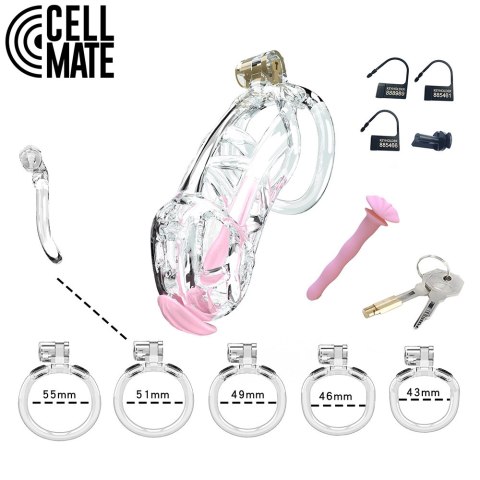 Pas cnoty Guardian Chastity Cage Clear Size 4 CELLMATE