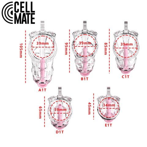 Pas cnoty Guardian Chastity Cage Clear Size 4 CELLMATE