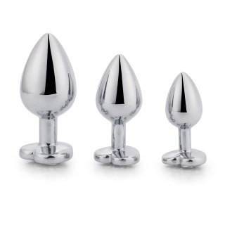 Zestaw korków analnych 3 Alu Plug Set with Gemstones Brutus
