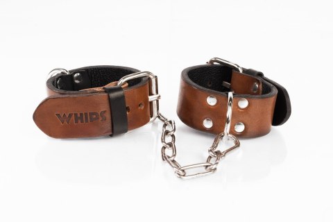 Kajdanki wąskie brązowe L Primal Bond Whips