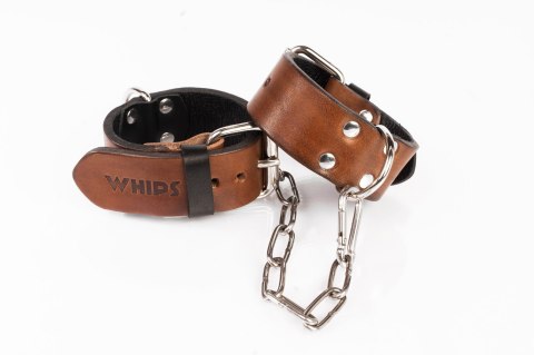 Kajdanki wąskie brązowe L Primal Bond Whips