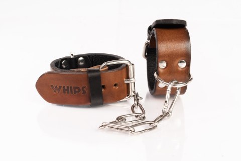 Kajdanki wąskie brązowe S Primal Bond Whips