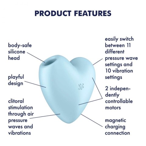 Stymulator łechtaczki Cutie Heart Blue-Satisfyer