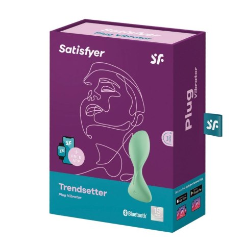Wibrator Plug-Vibrator Trendsetter Connect App Light Green Satisfyer