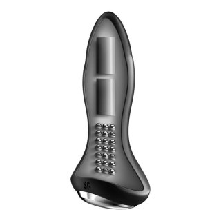 Wibrujący korek analny Vibrator Rotation Plug 1 Connect App Black