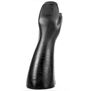 Dildo do fistingu Dwie Złączone Dłonie Czarne 38x15cm All Black