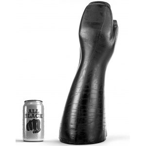 Dildo do fistingu Dwie Złączone Dłonie Czarne 38x15cm All Black