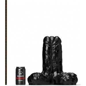 Dildo Potrójne Czarne 23x13 cm All Black