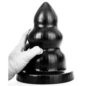Korek analny czarny Triple Pleasure M 23x13cm All Black