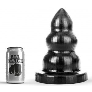 Korek analny czarny Triple Pleasure M 23x13cm All Black