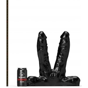 Dildo podwójne czarne Steroid Teamwork 25x7cm All Black