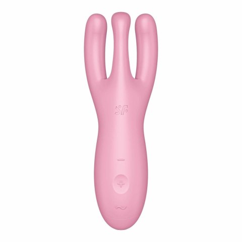 Wibrator do łechtaczki Threesome 4 Connect App Pink -Satisfyer