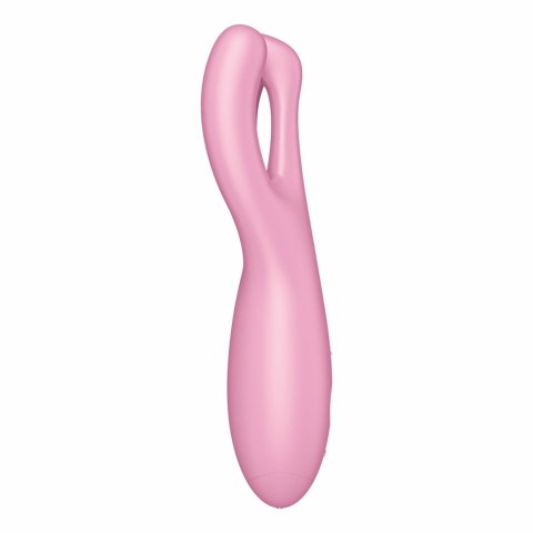 Wibrator do łechtaczki Threesome 4 Connect App Pink -Satisfyer
