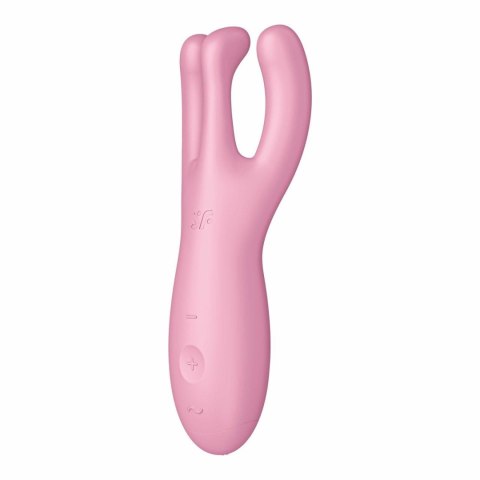 Wibrator do łechtaczki Threesome 4 Connect App Pink -Satisfyer