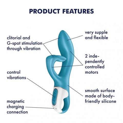 Wibrator króliczek Embrace me Turquoise-Satisfyer